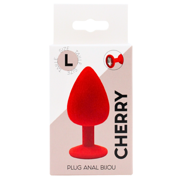Plug rouge bijou cristal Large CHERRY 
